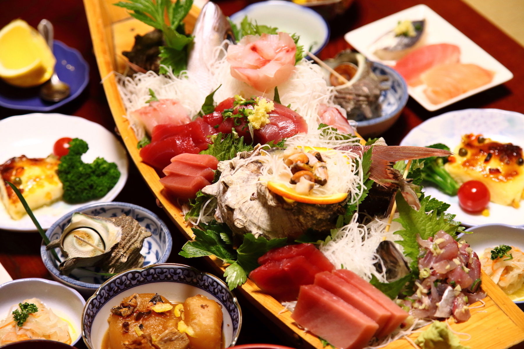 豪華な海鮮料理